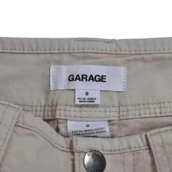 NWT Garage Cargo Pant Cleo Beige Wide Leg Cotton Relaxed Fit Size 0 - Picture 10 of 14